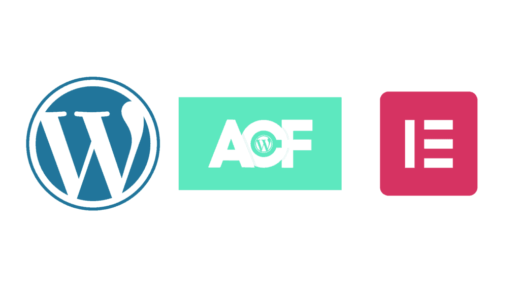 wordpress, acf en elementor logo's