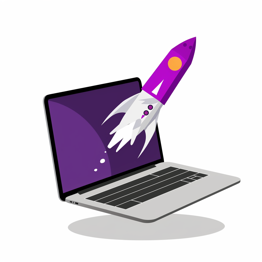 Praso AI purple vector illustration | digitale marketing | Digital Presence